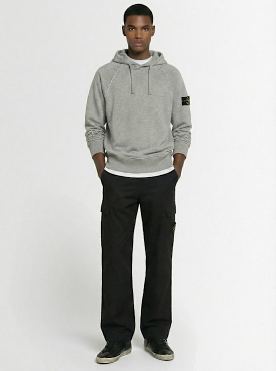 Stone Island - Brushed cotton sweatshirt hoodie