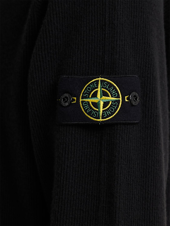 Stone Island: Ribbed wool & nylon sweatshirt