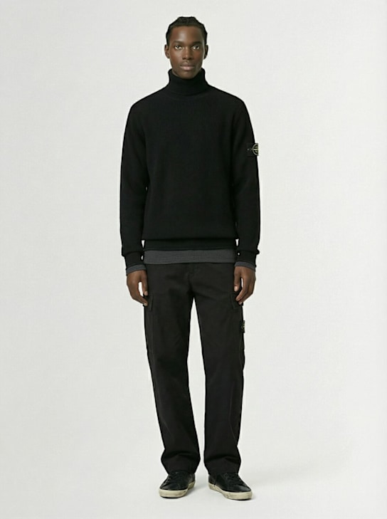 Stone Island - Ribbed wool & nylon sweatshirt