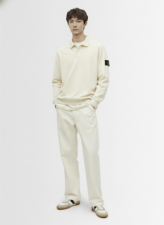 Stone Island: Polohemd aus Baumwolljersey
