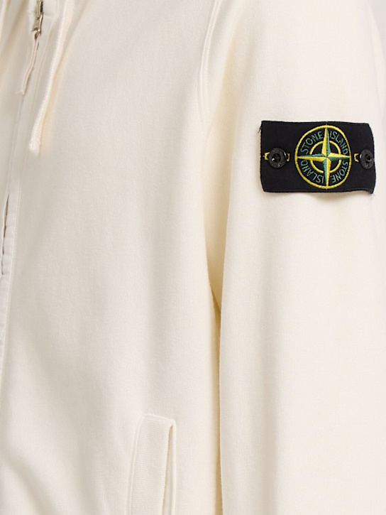 Stone Island: Hoodie aus Baumwollfleece