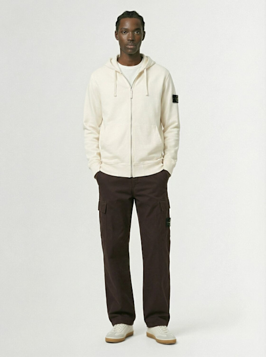 Stone Island - Brushed cotton sweatshirt hoodie