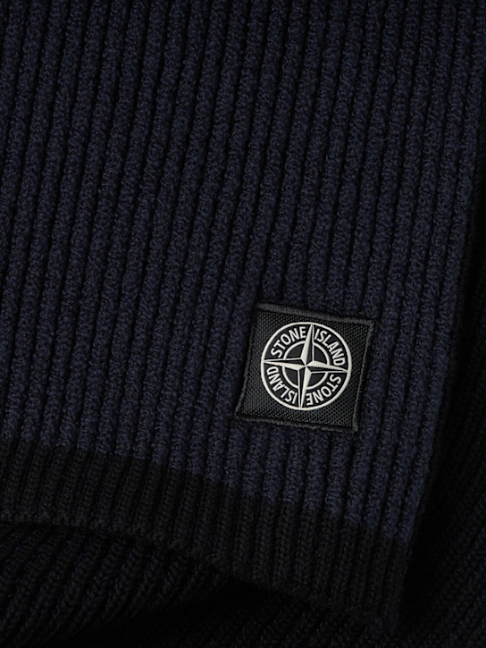 Stone Island - Sciarpa in misto lana a costine vanisé