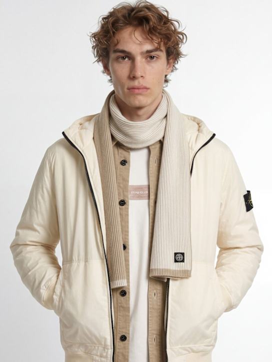 Stone Island - Sciarpa in misto lana a costine vanisé