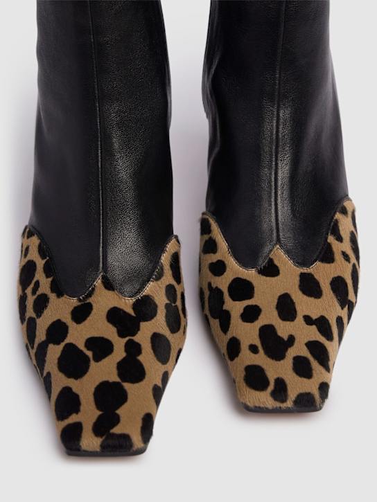 Khaite - 85mm hohe Stiefel mit Leo-Print „Nevada“
