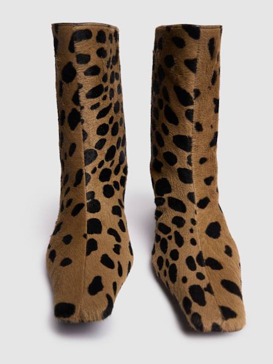 Khaite: 55mm hohe Stiefeletten mit Leo-Print „Ona“