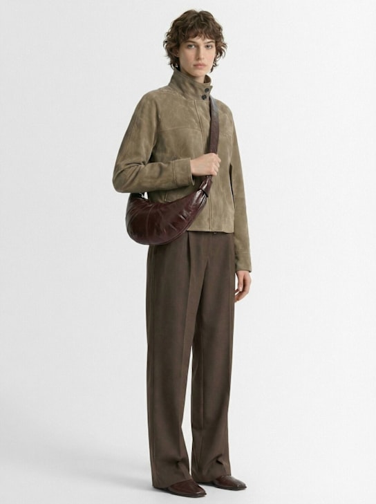 Lemaire: Borsa media Croissant in cotone spalmato
