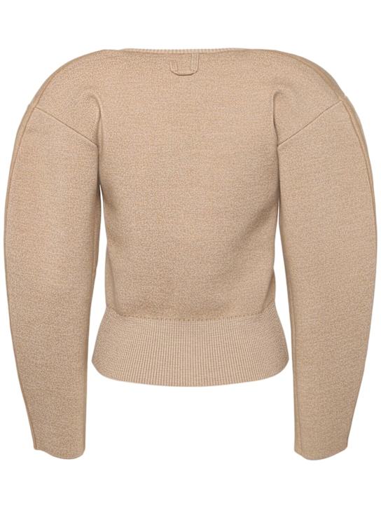 Jacquemus: Strickjacke aus Wollmischgewebe „Le Gilet Doppio“