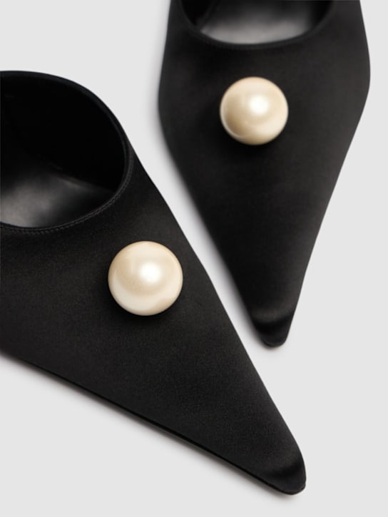Magda Butrym: Mules Flower in raso 110mm