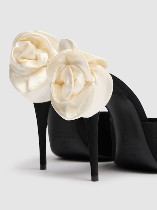 Magda Butrym: Mules Flower in raso 110mm