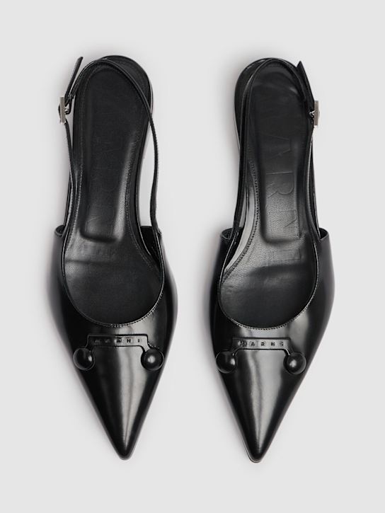 Marni: 20mm hohe Lederschuhe