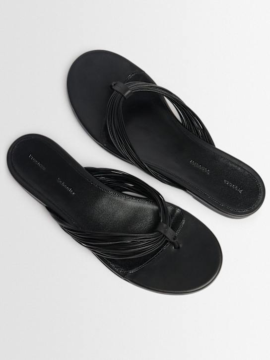 Proenza Schouler: Tongs en cuir Cable 10 mm