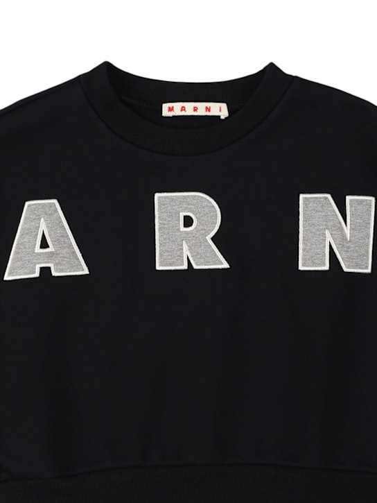 Marni Junior: Cotton sweatshirt w/ logo