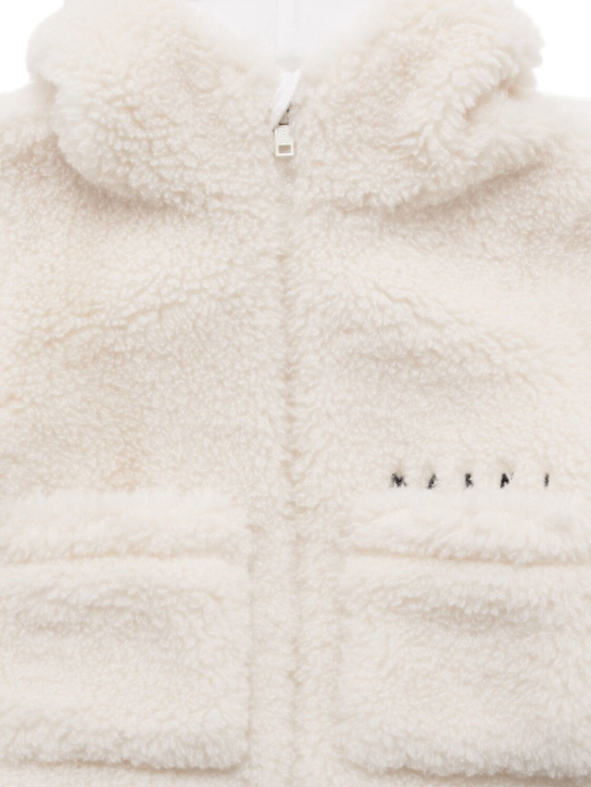 Marni Junior: Kapuzenjacke aus Plüsch