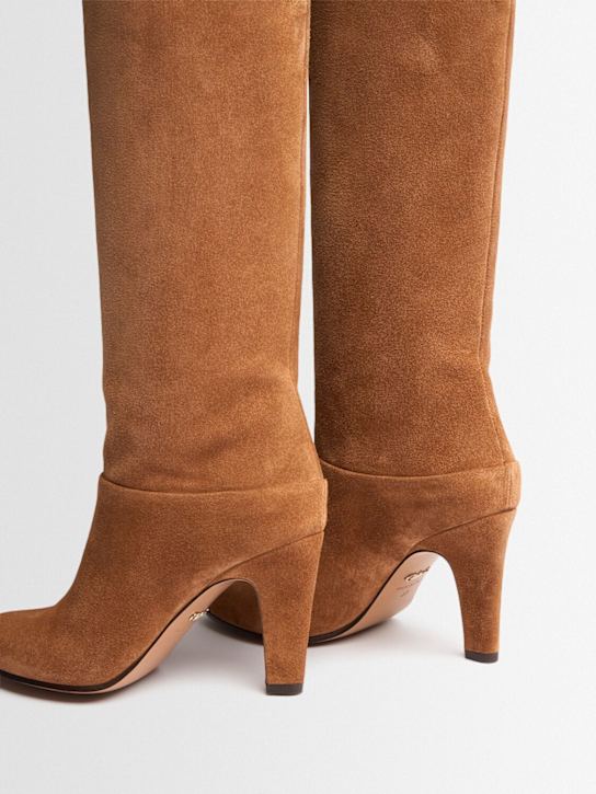 Chloé: 90mm hohe Stiefel aus Wildleder „Eve“