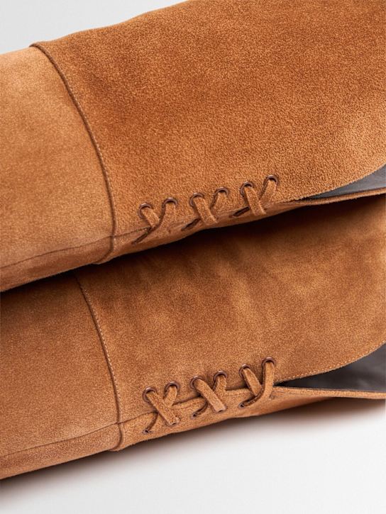 Chloé: 90mm hohe Stiefel aus Wildleder „Eve“