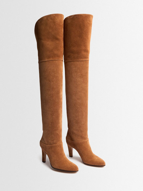 Chloé - 90mm hohe Stiefel aus Wildleder „Eve“