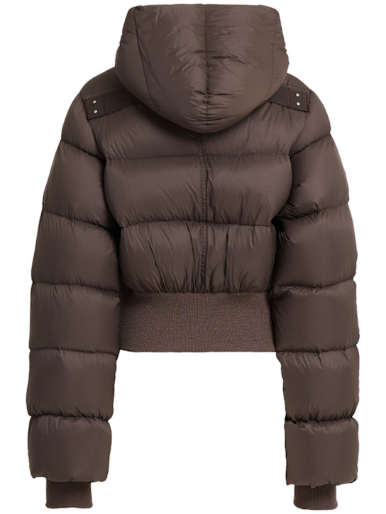 Rick Owens: Piumino in nylon leggero con cappuccio