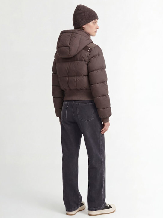 Rick Owens: Piumino in nylon leggero con cappuccio