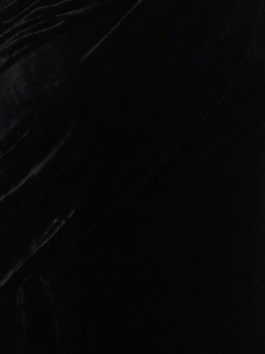 Rick Owens: Robe longue drapée en velours Athena