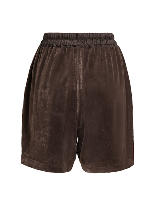 Rick Owens: Shorts aus Samt mit elastischer Taille