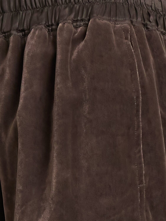 Rick Owens: Shorts aus Samt mit elastischer Taille