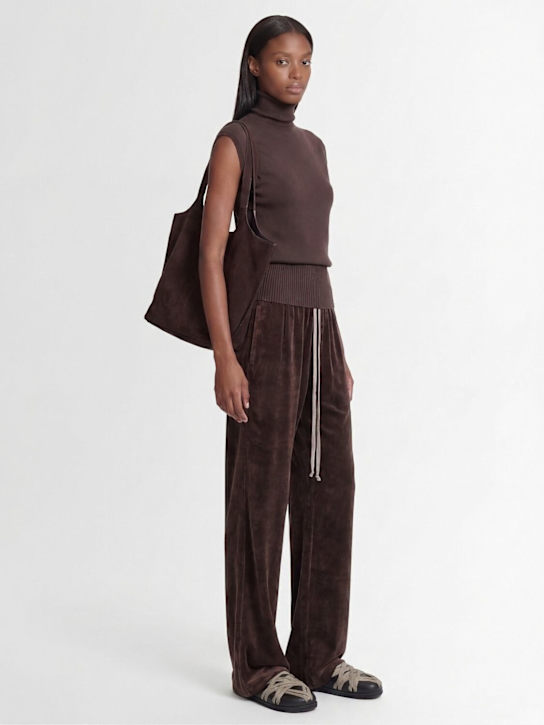 Rick Owens: Pantaloni Dietrich in velluto con coulisse