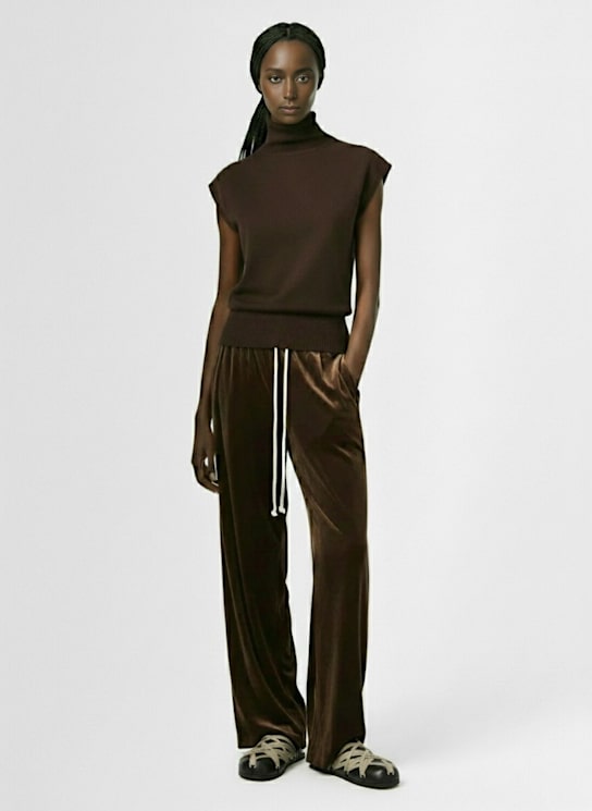 Rick Owens: Pantaloni Dietrich in velluto con coulisse