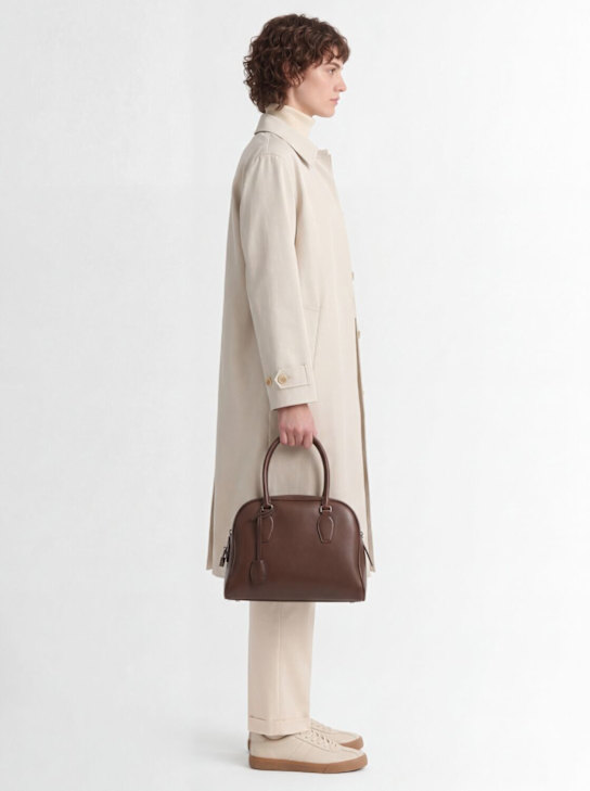 The Row - India 10 saddle leather top handle bag
