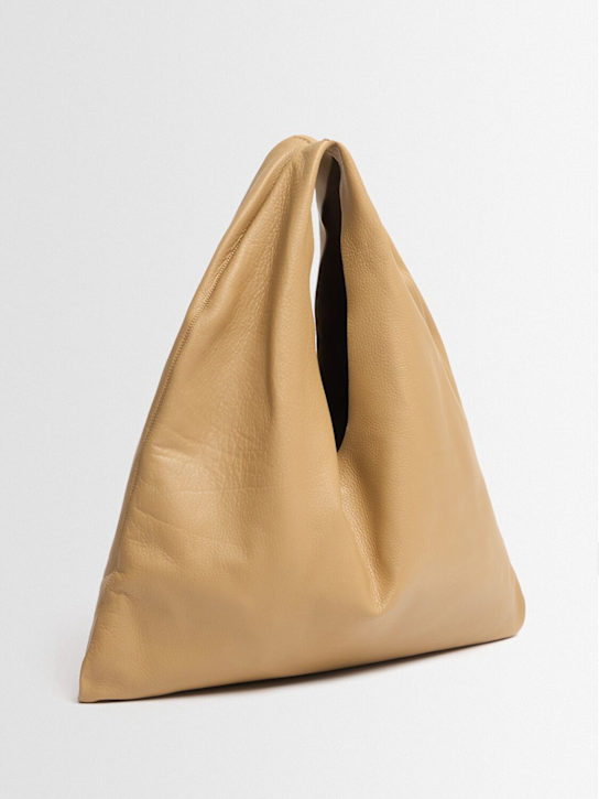 The Row: Small Bindle silk leather top handle bag