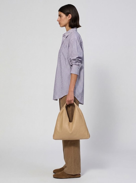 The Row - Small Bindle silk leather top handle bag
