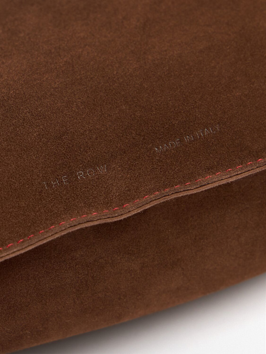The Row: Small Bindle suede top handle bag