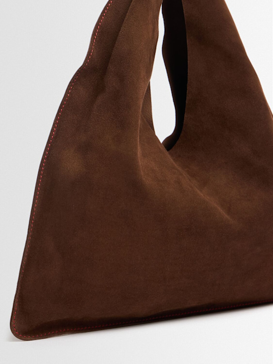 The Row: Small Bindle suede top handle bag