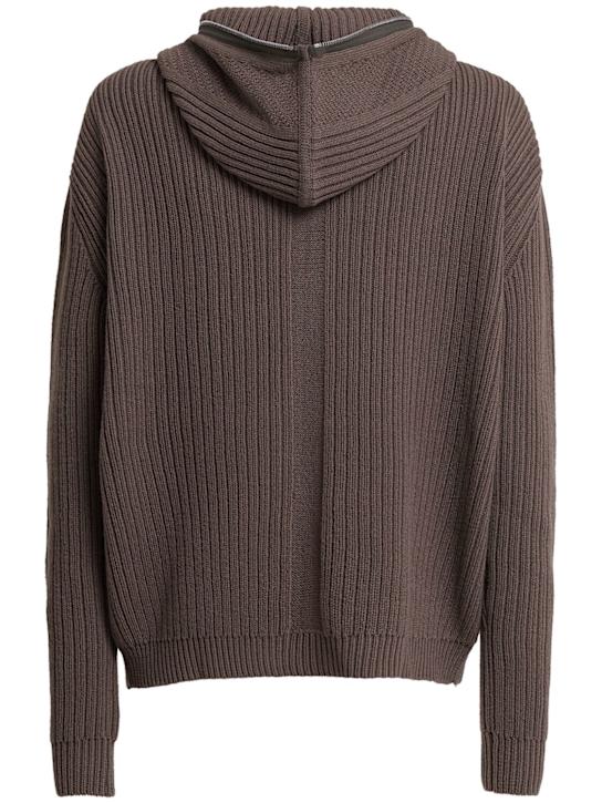 Rick Owens: Hoodie aus Wolle mit Reißverschluss