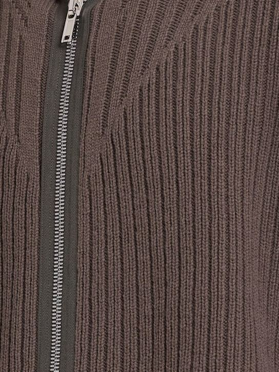 Rick Owens: Hoodie aus Wolle mit Reißverschluss