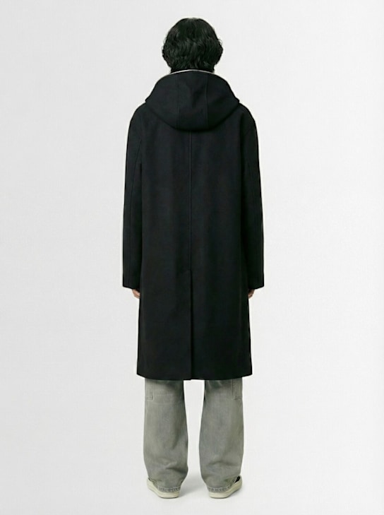 Rick Owens: Gimp hooded wool long coat