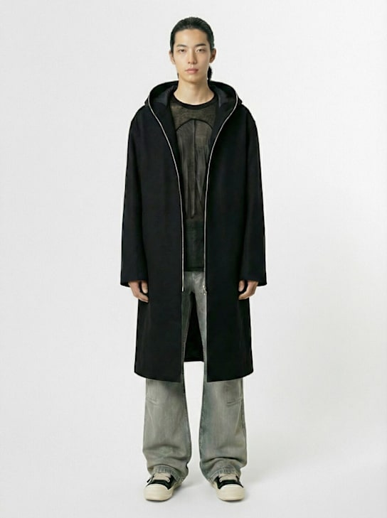 Rick Owens - Gimp hooded wool long coat