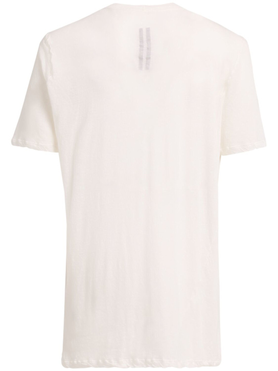 Rick Owens: T-Shirt aus Baumwolljersey mit Druck „Level T“