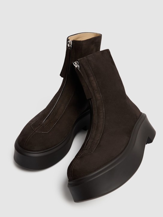 The Row: 50mm Stiefeletten aus Wildleder mit Reißverschluss