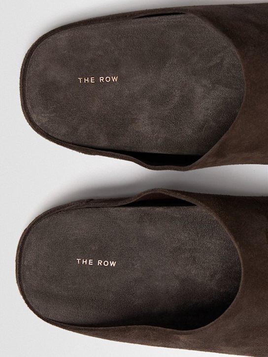 The Row: Hudson suede flat slides