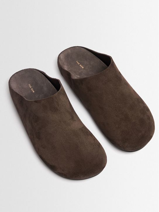 The Row - Mules plates en daim Hudson