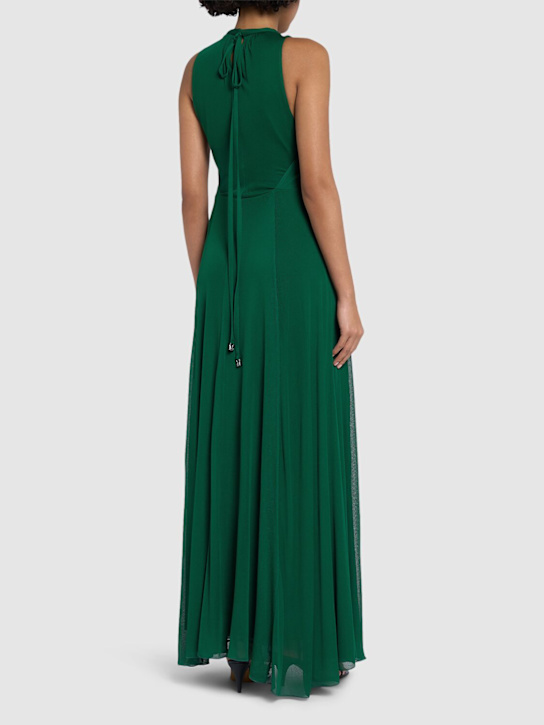Max Mara: Carnet viscose blend long dress