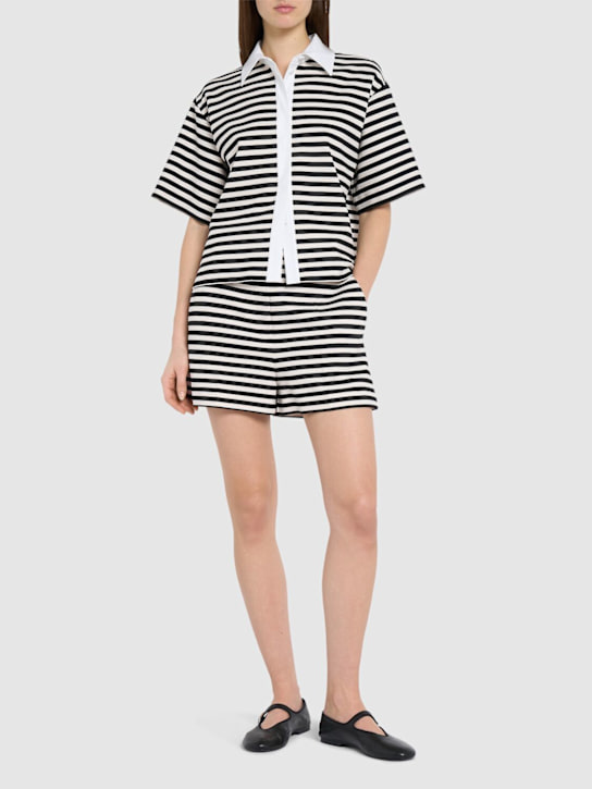 Max Mara - Onirica striped jersey shorts
