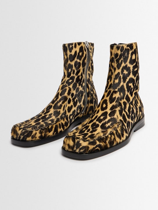 Jil Sander - Bedruckte Knöchelstiefel aus Leder "Leopard"