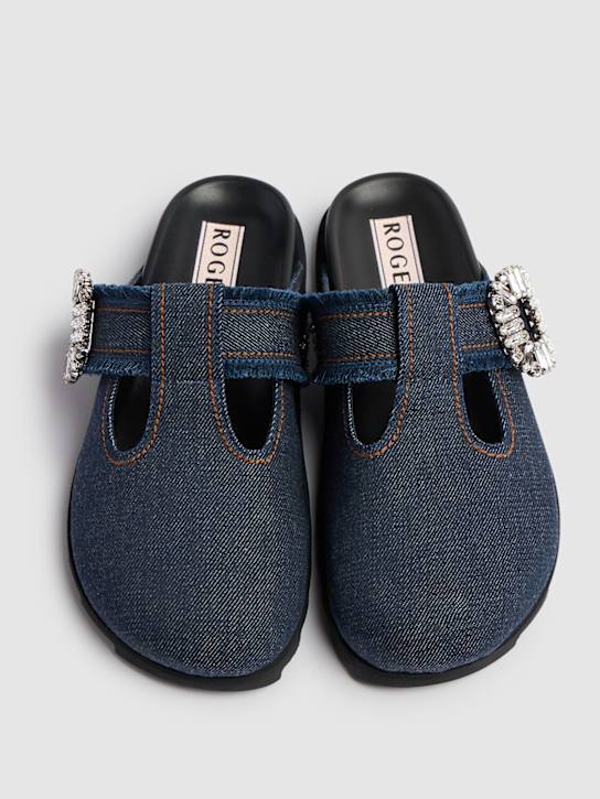 Roger Vivier: Mules Slidy Viv in denim