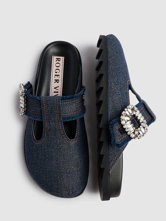 Roger Vivier: Mules Slidy Viv in denim