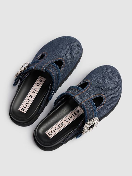 Roger Vivier: Mules Slidy Viv in denim