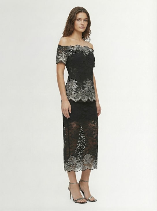 Rabanne - Scalloped midi skirt