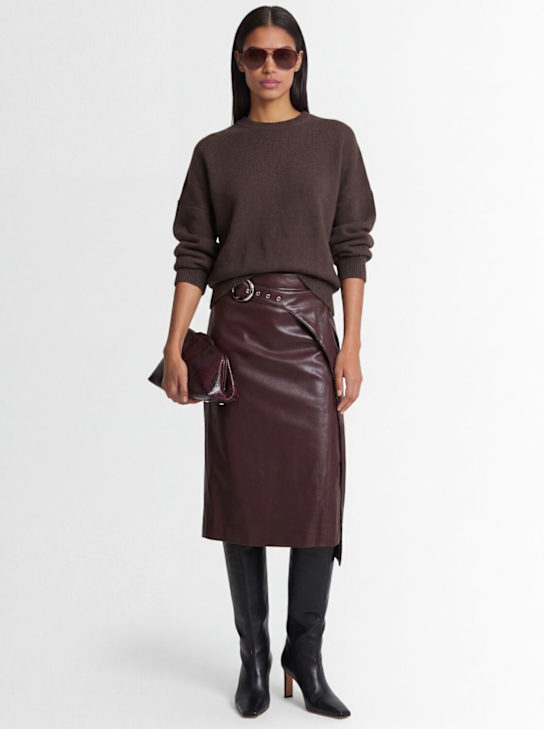 Rabanne - Midi skirt w/ buckle belt