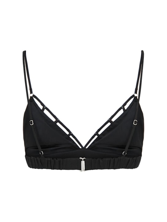 Fleur Du Mal: Cage luxe silk triangle bra